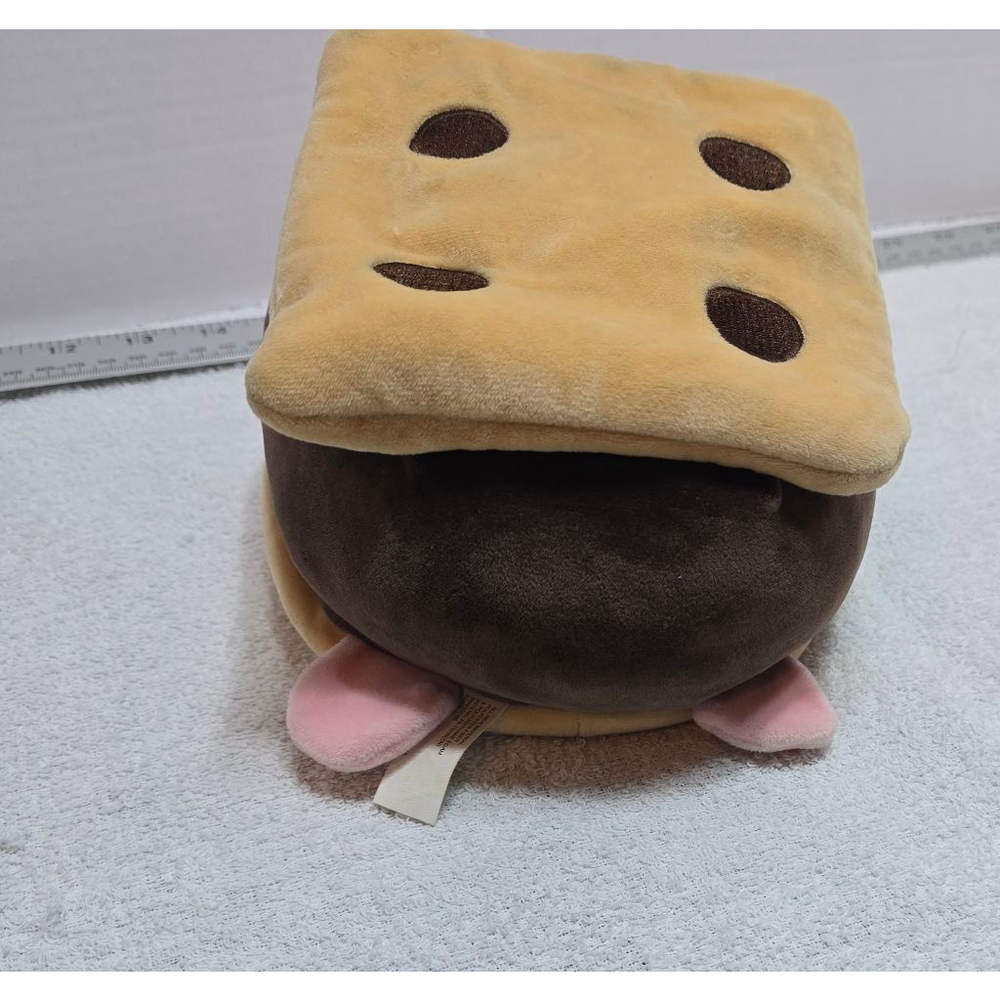 Baby Unbranded Stuffed Animal Pig in Toast One Size Pink Brown - Picture 4 of 8